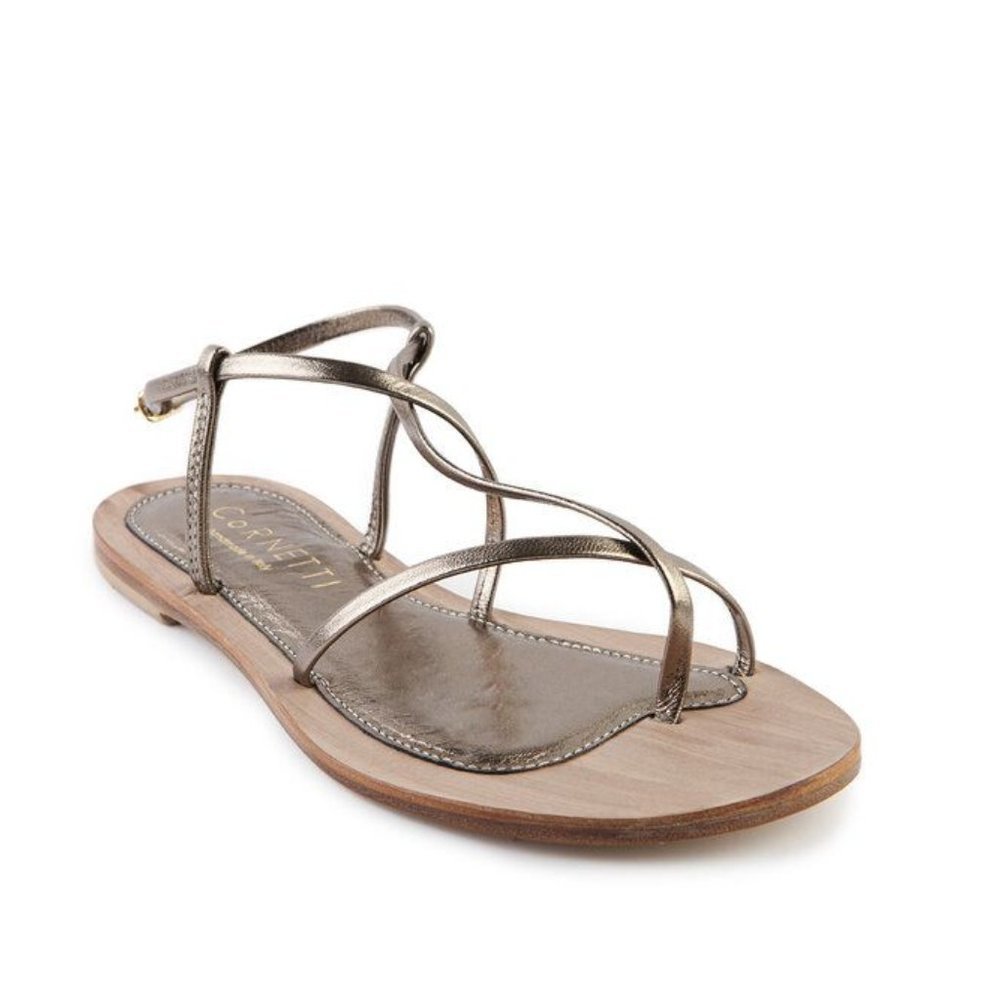 Cornetti MADDALENA Bronze Handmade Sandals Sz 6.5